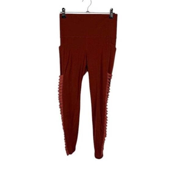 Athleta Twist Salutation Stash Pocket 7/8 Tight Yoga Pant Leggings Rust Size XS - Picture 2 of 13